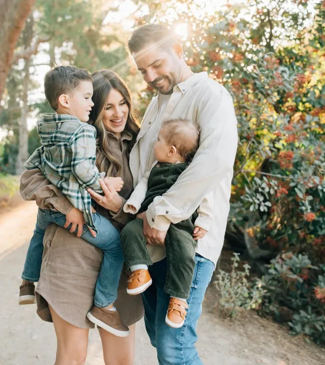 Brian Santos with his family