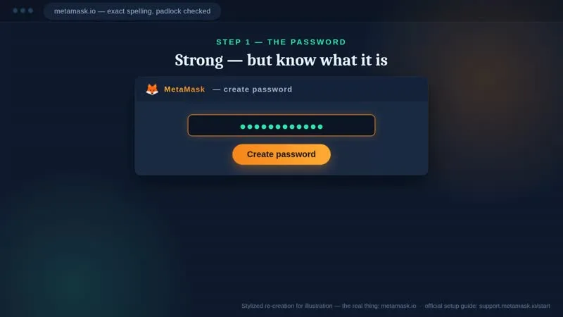 MetaMask wallet setup walkthrough
